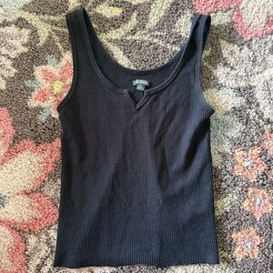 Wild Fable black Ribbed Tank Top